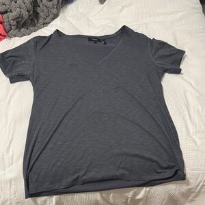 Theory Charcoal V-Neck Tee